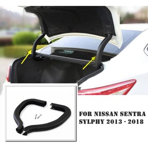 2 PCS Plastic For Nissan Sentra Sylphy 2013 - 2018 Car Rear Trunk Hinged Protective Decoration Frame Molding Cover Trim