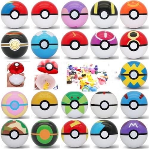 21/pcs balls Action & Toy Figures 7cm balls +21pcs Free Random Mini Figures Inside Anime Action & Toy for Children