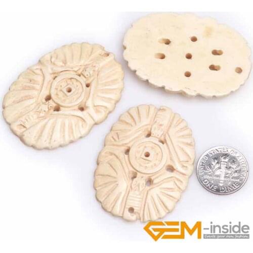 32x46mm Big Large White Carved Butterfly with Chinese Sign Bone Beads For Jewelry Making bulk 3 PCS Wholesale