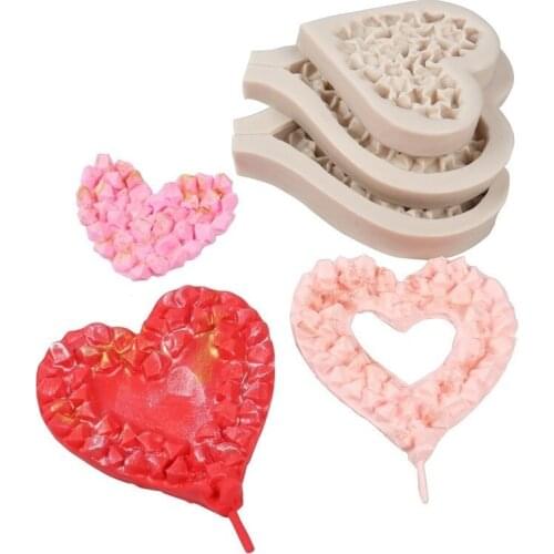 Diamond Love Lollipop Silicone Mold Cake Mold Coral Candy Love Mold Fondant Chocolate Mold