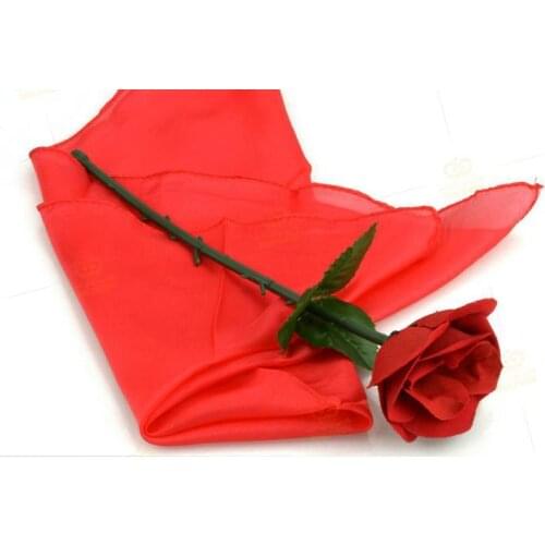 Free Shipping Silk To Rose - Stage Magic Props,Magic Tricks,Close Up,Accessories,Comedy,Magic Toys,Gimmick,Magician Rose Toys
