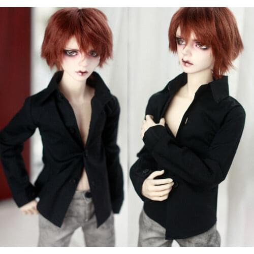 BJD Doll Black Shirt Outfits Top Clothing For Male 1/4 1/3 SD17 70cm 17" 24" Tall MSD SD DK DZ AOD DD HEDUOEP