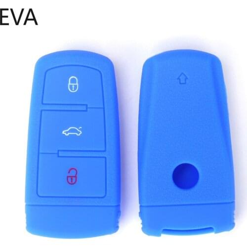 Silicone Car Key Fit for Vw Volkswagen CC B6 B7 Styling Protector Shell Skin Holder 3 Button Silicone Key Fob Case Cover
