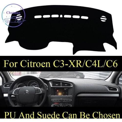 Customize For Citroen C3-XR/C4L/C6 Dashboard Console Cover PU Leather Suede Protector Sunshield Pad