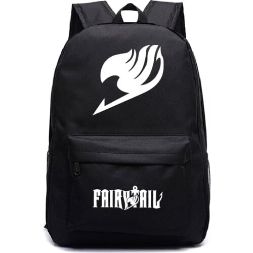Hot Sale Fairy Tail Kids Boys Girls Backpacks Men Women New Pattern Back to School Knapsack Teens Travel Mochila Laptop Bag