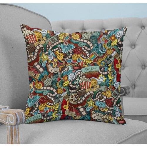 Film Action Festival Film Equipment Printed Throw Pillow Case Plush fabric Pillowcase Home Decorative Pillow Hot