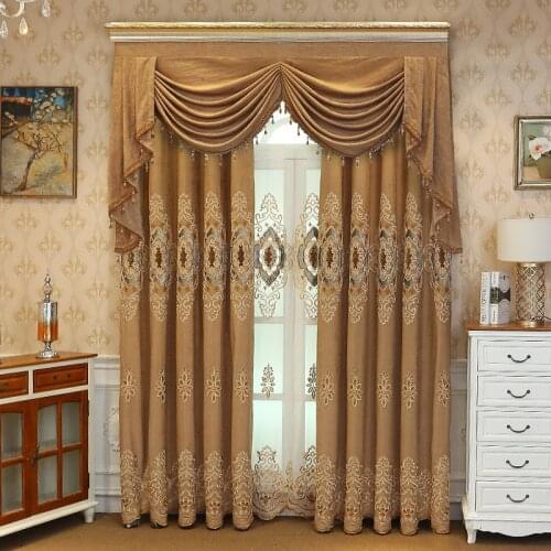 Beauty Fine Floral Embroidered Luxury European Curtains Cloth For living Room Bedroom Tulle Curtains Fabric Windows Drapes