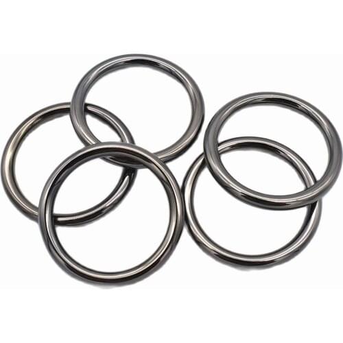 Gun Black O-rings Round Buckles Zinc Alloy Buckles Non Welded O Loops Jump Rings Formed Strap Buckle Ring for Handbag Purse Bag