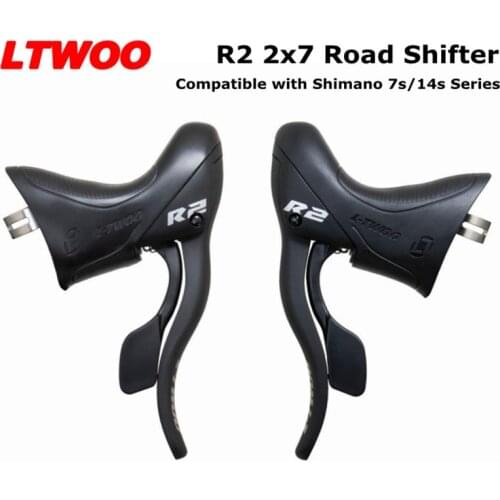 LTWOO R2 Road Bike Derailleur 2X7 Speed Road Bike Shifters&Shift Cable Gear Lever Brake Bicycle parts for Shimano 7s/14s seris