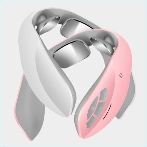 Intelligent remote control neck massager electric pulse far-infrared heating to relieve pain and relax cervical spine massage he
