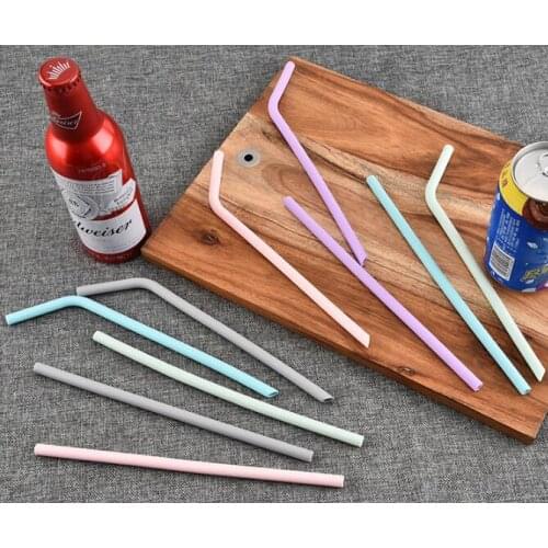 New 300pcs/lot Reusable Silicone Drinking Straws Set, Extra Long Flexible Straws for 20 oz Tumbler Bar Party Straws