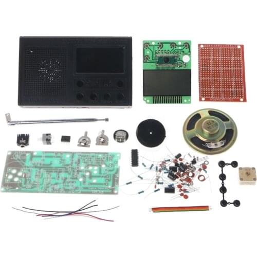 DIY LCD FM Radio Kit Electronic Educational Learning Suite Frequency Range 72-108.6MHz