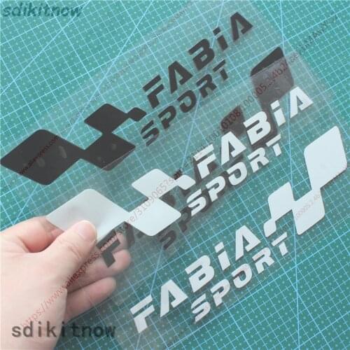 22x6cm 2pcs Car Body Windows Sports Racing Sticker Decal Styling For skoda fabia 1 2 3 mk1 mk2 accessories