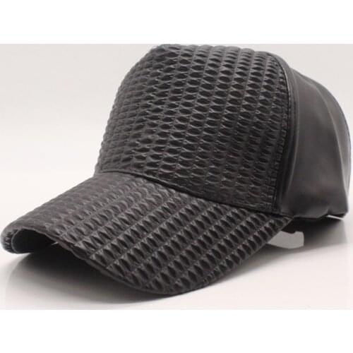 New fashion PU black Baseball Cap women Hats For men fall Leather cap Trucker cap casquette snapback winter for women