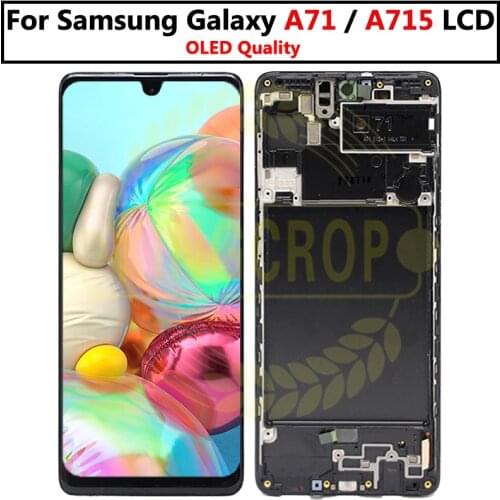 OLED For SAMSUNG GALAXY A71 LCD A715 A715F A715FD Display Touch Screen Digitizer Assembly Replacement For SAMSUNG A715 LCD
