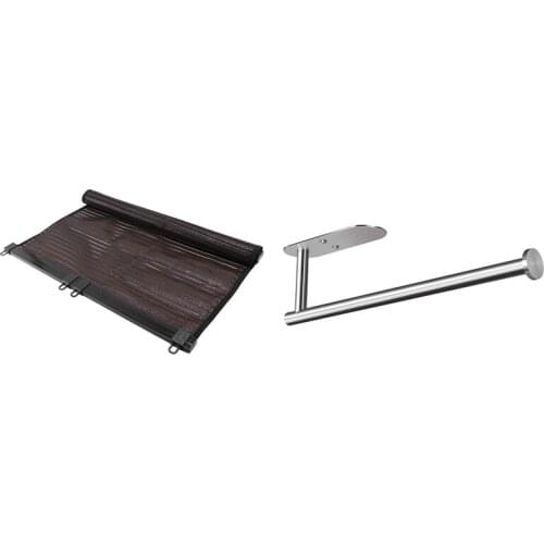 Roller Blinds Hollow Translucent Shades Window Curtains with Paper Under Cabinet Self Adhesive Paper Towel Holders