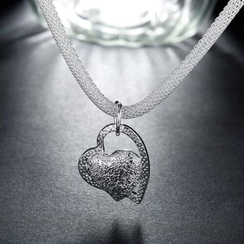 Silver plated Necklace Fine Fashion Cute Silver Jewelry Necklace Chains Pendant Top Quality SMTN270