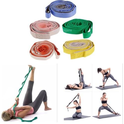 7.8 ft Durable Yoga Stretch Strap Stretcher Bands Fitness Stretching Out Belt with Loop