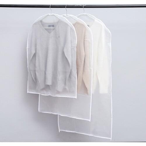 1PC Clothing cover Dust Proof Suit Coat Storage Bag Wardrobe Hanging Dust Cover Clothes Pouch Case Organizer