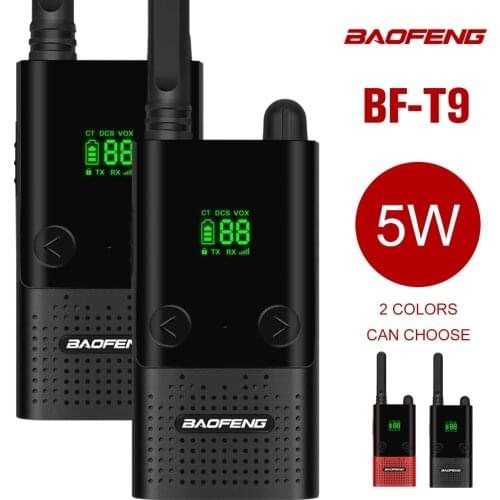 2PCS Original Baofeng BF-T9 Walkie Talkie Waterproof IP68 Ham Radios UHF 400-470MHz Portable Two Way Radios Hunting Radios