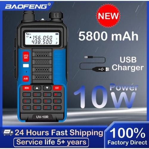 Baofeng New Blue color Professional HD Two Way Radio Long Range 30km Walkie Talkie Dual Band CB Ham Radio HF Transceiver VHF UHF