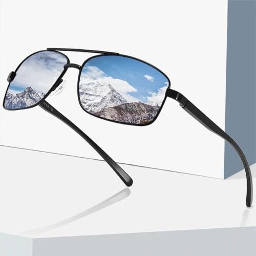 2020 Men Polarized Sunglasses Aluminum Magnesium Sun Glasses Driving Glasses Rectangle Shades For Men Oculos masculino Male