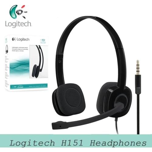 Logitech H151 Stereo Headphones Multi-device headsets with in-line controls 1.8m for 3.5mm audio