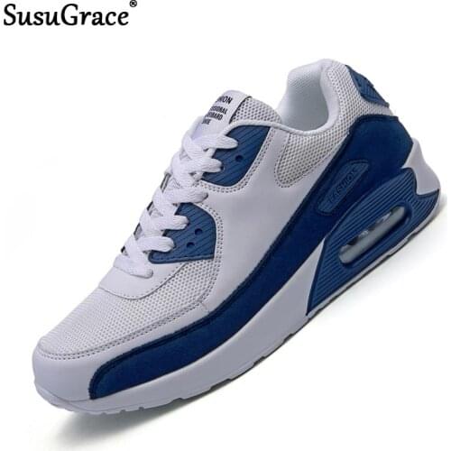 SusuGrace Quality Men Sneaker Unisex Casual Lace-up Woman Shoes Outdoor Breathable Walking Couple Gym Footwear Plus Size 36-47