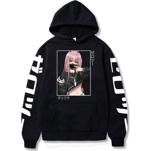 Darling In The Franxx Print Hoodies Janpanese Anime Men Women Sweatshirts Fashion Mangan Zero Two Unisex Pullover Outerwear