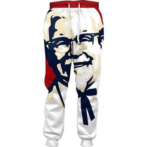 Funny KFC Colonel 3D Joggers Pants Men Casual Loose Trousers Bottoms Mens Clothing For Unisex Hip Hop Style Pantalon Homme