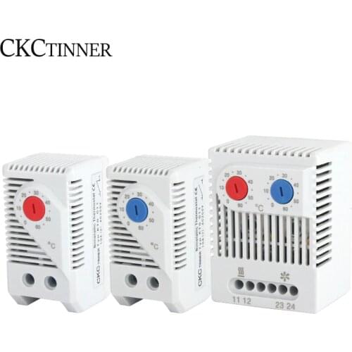1pcs Cabinet Mini Thermostat KTO011 KTS011 ZRO011 Normally Open/Normally Closed Compact Mechanical Temperature Controller