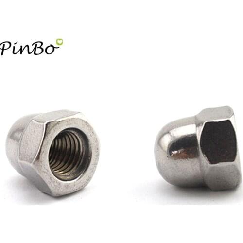 10pcs M12*1.25 Hexagon Domed Cap Nuts Acorn Nut DIN1587 Stainless Steel 304