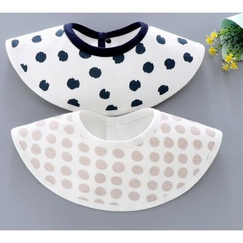2pcs/lot Waterproof Baby Bibs 360 Degree Rotating Round Neck Newborn Stuff Infant Feeding Burp Cloth Kids Saliva Towel