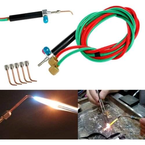 Free Shipping Torch Jewelers Soldering Welding with 5 Tips, Hoses Mini Gas Little Torch Welding Soldering Kit