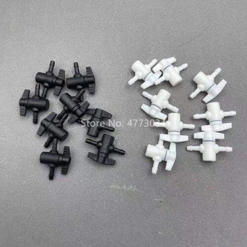 10PCS Bulk CISS ink system manual valve two ways ink pipe switch for Galaxy Aifa Xuli Roland Mimaki Mutoh UV printer 4*2.5mm