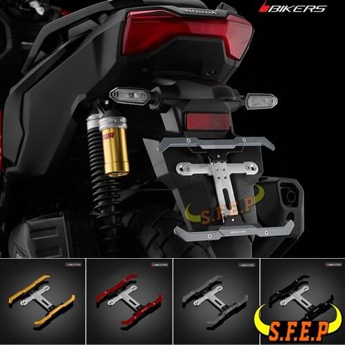 BIKERS License Plate Holder Bracket Adjustable Angle License Number Plate For Yamaha YZF R3 R25 R1 R6 R15 MT-03 MT-07 MT-09 MT10