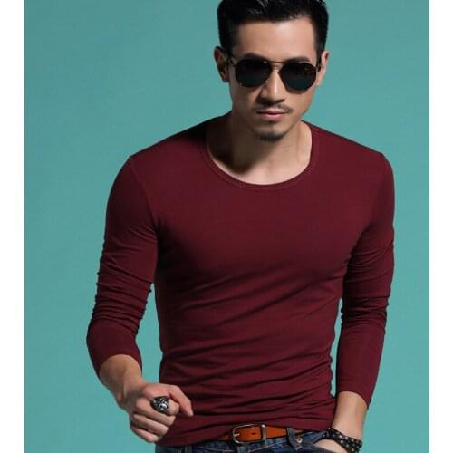 2021 Hot sale New short sleeve men solid t-shirt o-neck soft solid cotton elastic breathable men half-sleeved t-shirt 6 Color