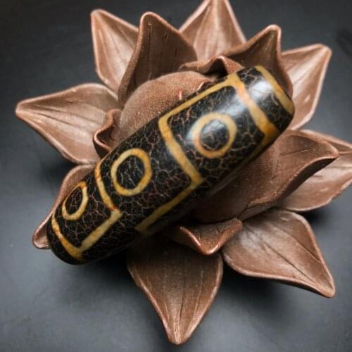 Collection Chinese Tibetan Old Agate Full of Weathered Nine Eyes Dzi Beads