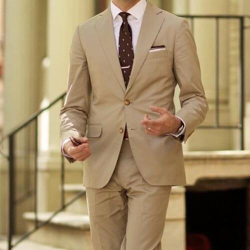 Tailor Made Fashion High Quality Solid Color Men Suits Slim Fit Groom Tuxedo For Wedding Dinner Party Male Clothing 2 Pieces