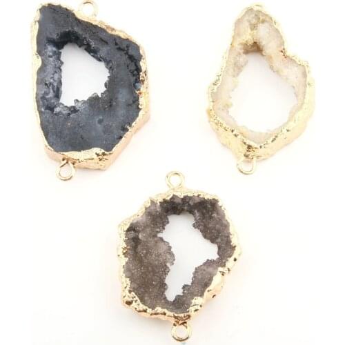 Natural Stone Crystal Pendants Irregular Shape Exquisite accessories DIY for Necklace or Jewelry Making Size 40*30-50*30mm