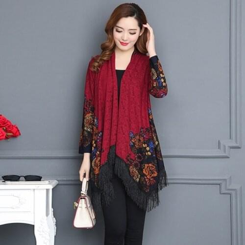 Jackets for elderly women Japanese style autumn winter jacket for woman 2019 kimono jacket middle age clothing DD1665 S