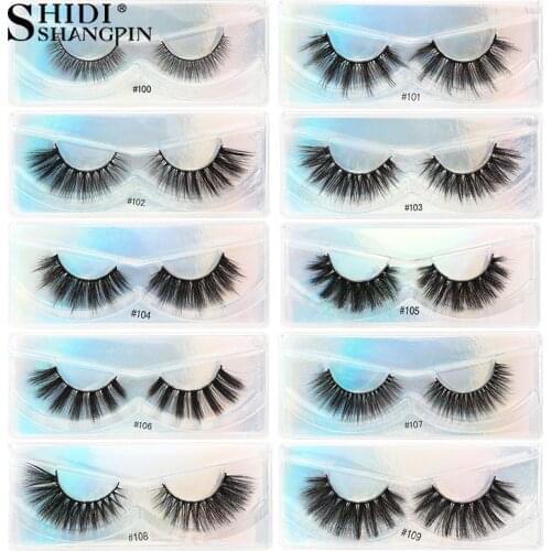 Makeup Eyelashes 3D Mink Lashes Fluffy Soft Wispy Volume Natural Long Cross False Eyelashes Eye Lashes Reusable Eyelash