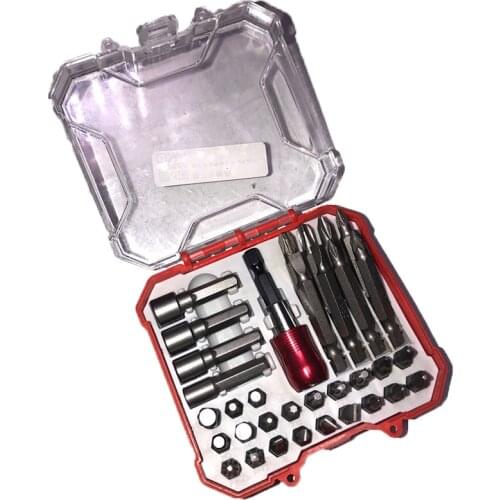 34-piece Screwdriver bits Set multi bits set with Slotted Phillips Torx Hex Bits and Nut Driver