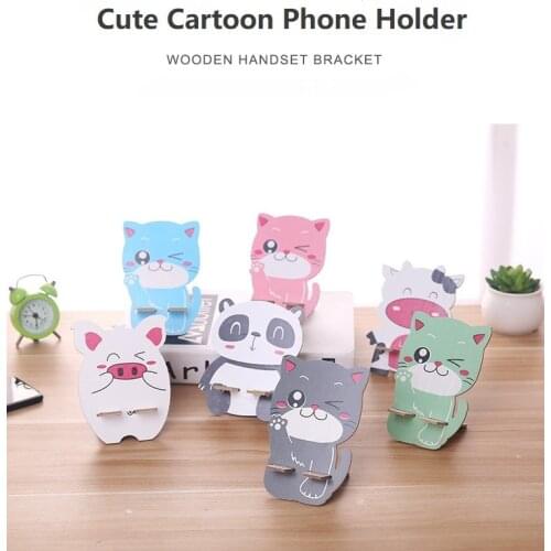 Cute Cartoon Foldable Desk Phone Holder Universal Mount Stand for Samsung S20 Plus IPhone 11 12 Mobile Phone Tablet Desktop Rack