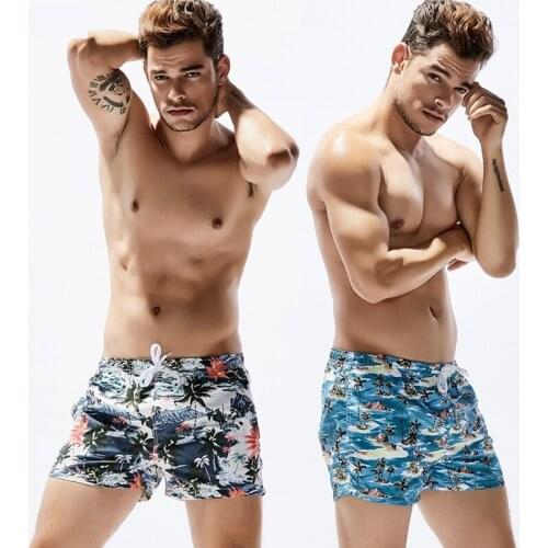 New SEOBEAN mens shorts solid printed Quick Drying Shorts fashion sexy Beach Shortssize S/M/L/XL