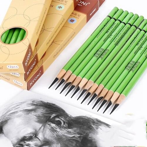 Artist Quality Professional Sketch Charcoal Pencils Non-toxic Drawing Pencil Tools Set for Fine Art Supplies