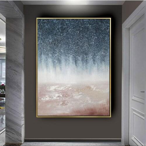 Simple Design High Quality Hand-painted Modern Grey Oil Painting on Canvas Modern Art Oil Painting for All Kinds of Wall Decor