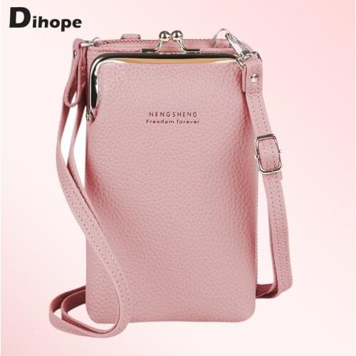 Luxury Handbag Mini Pu Leather Card Holder Female Crossbody Shoulder Bag Womens Long Wallet Coin Purse Money Bags For Women