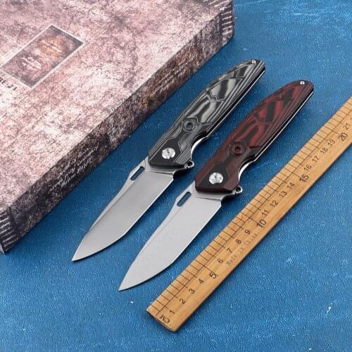 Outdoor D2 blade G10 handle folding knife with bearing tactical hunting self-defense kitchen fishing EDC tool