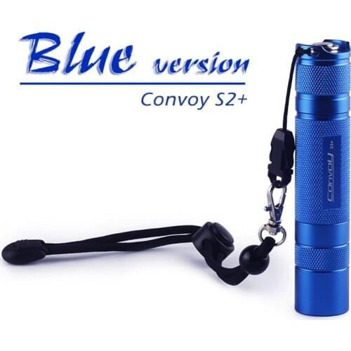 Convoy S2+ blue Cree XML2 U2-1A 1000 LM EDC LED Flashlight,Torch,lantern,self defense,camping light, lamp by 18650 Battery